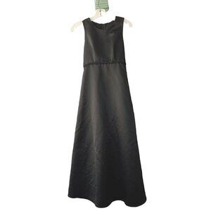 NWT US Angels Girls 14 Black Sash Tie Formal Event Gown Dress